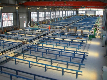 Operação e construção da oficina de fabricação de tubos