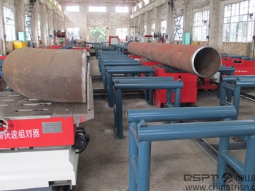 Sistema de transporte para pré-fabricação de tubo (leve/trilho pesado)