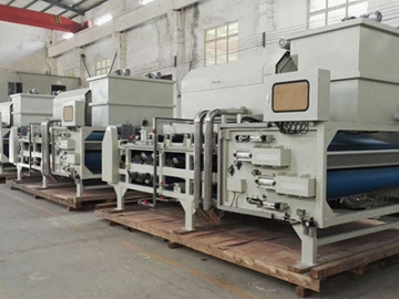 Filtro prensa de correia industrial com tambor rotativo para espessamento-desaguamento – série HTE