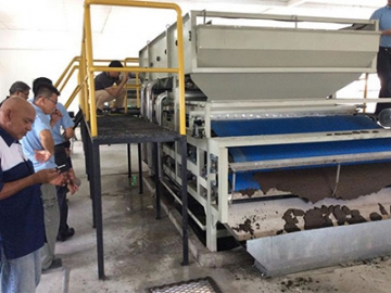 Filtro prensa de correia gravítico industrial para espessamento-desaguamento – série HTE3