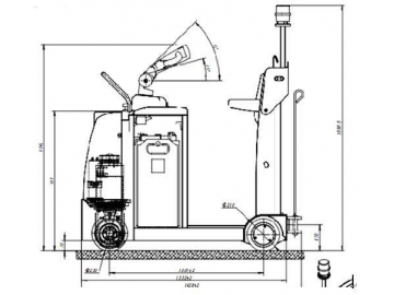 Reboque/Rebocador elétrico com operador apeado 3,000-5,000kg
