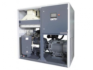 Compressor de ar de parafuso rotativo de fase dupla com velocidade variável, Série GM  com Motor PM
