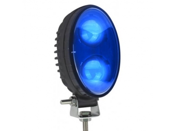 Holofote vertical com 2 LEDs de segurança azul para empilhadeira