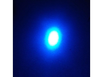 Holofote vertical com 4 LEDs de segurança azul para empilhadeira