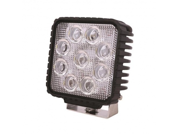 Farol auxiliar de LED quadrado de 4.6 pol. e 27W
