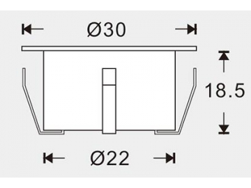 Spot LED de embutir para rodapé e degraus de interiores SC-B105A