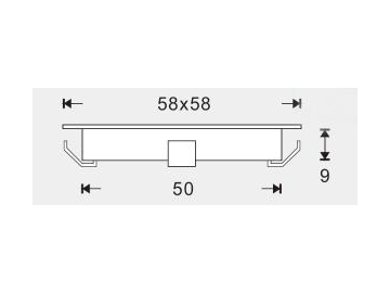 Luminária LED de embutir quadrada para rodapé de deck SC-B102A