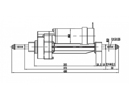 Motor de acionamento 180-250W, PMDC motor escovado HQ068B1