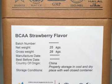 BCAA com sabor a morango