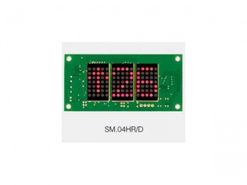 Placa indicadora e de chamada LED serial com matriz de ponto para elevador