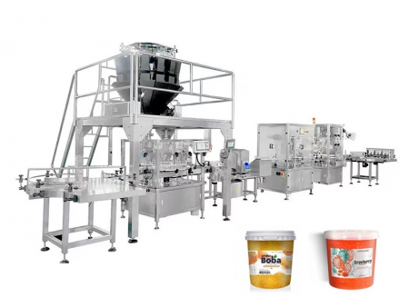 Linha de embalagem de popping boba (pérolas de fruta)