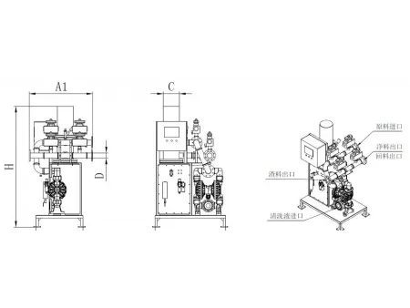 Filtro magnético automático para líquidos