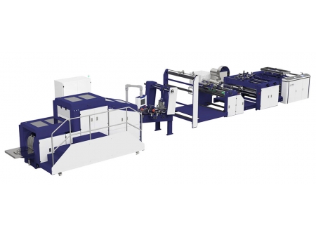 Máquina para fabricação de sacos de papel kraft com aba