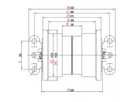 Roletes de esteira para escavadeira Komatsu PC1250