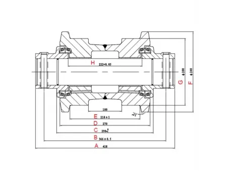 Roletes de esteira para escavadeira Komatsu PC400