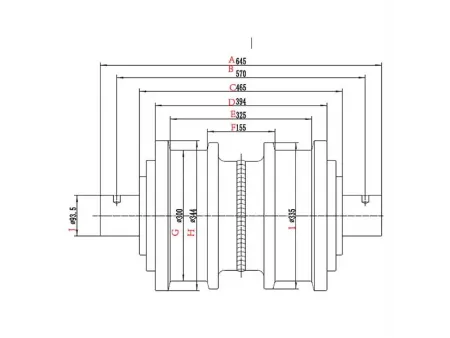 Roletes de esteira para escavadeira Komatsu D475