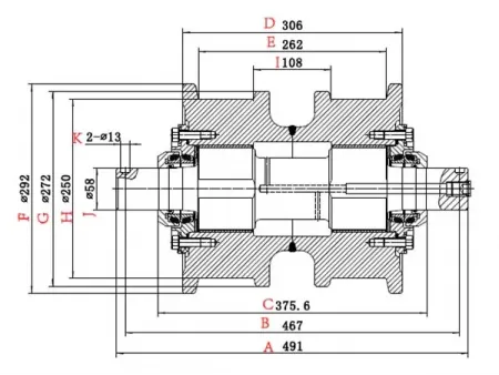 Rolete de esteira para escavadeira Caterpillar D10
