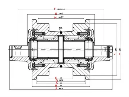 Rolete de esteira para escavadeira Caterpillar D7