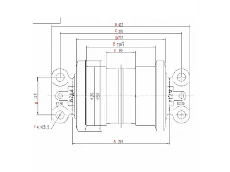 Roletes de esteira para escavadeira Caterpillar E330