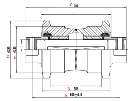 Rolete de esteira para escavadeira Hitachi ZX870