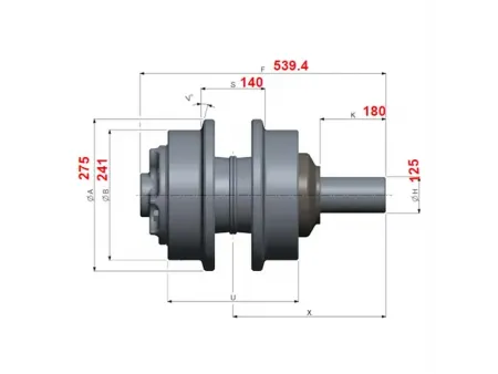 Rolete superior para escavadora Komatsu PC2000