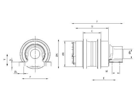 Rolete superior para escavadora Komatsu PC300