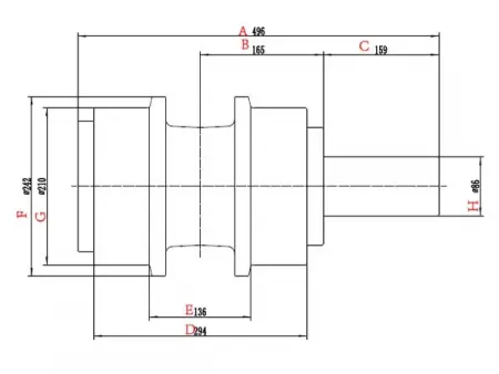 Rolete superior para bulldozer Komatsu D375