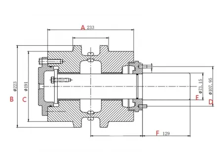 Rolete superior para bulldozer Caterpillar D8T