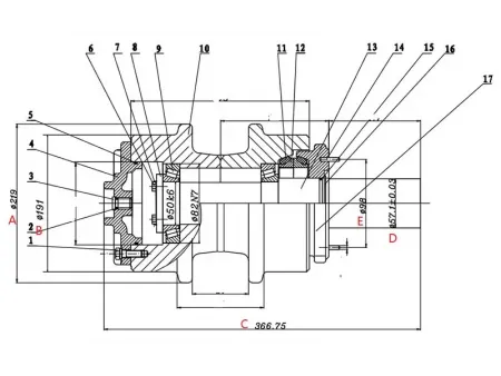 Rolete superior para bulldozer Caterpillar D7H
