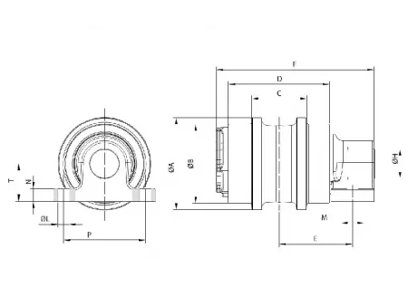 Rolete superior para escavadora Hitachi ZX470