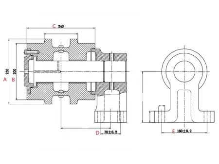 Rolete superior para escavadeira Volvo EC750