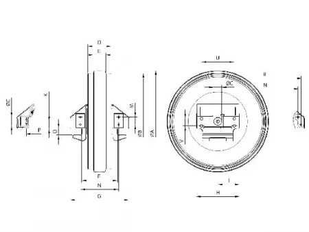 Roda-guia para trator de esteira Komatsu D85