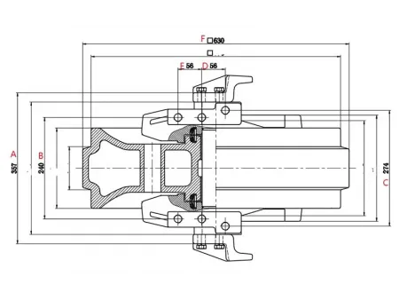 Roda-guia para tratores de esteira Komatsu D65