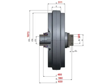 Rodas guia para escavadeira Komatsu PC2000