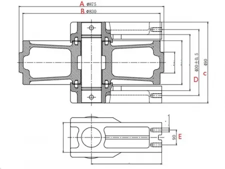 Roda guia para escavadeira Komatsu PC800