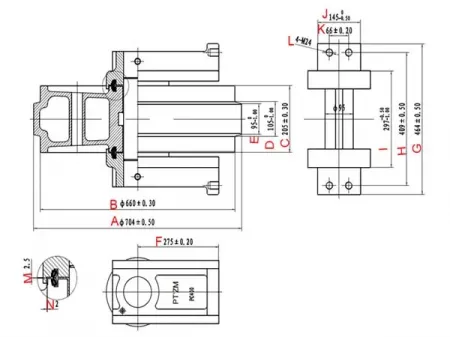 Roda guia para escavadeira Komatsu PC400