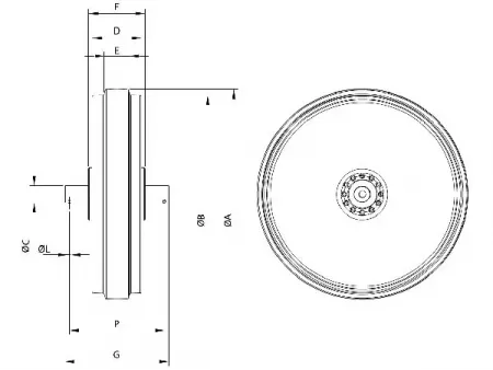 Roda-guia traseira para bulldozer Caterpillar D7H