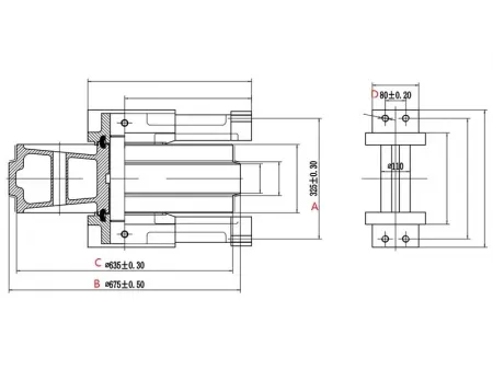 Roda guia para escavadeira Caterpillar E345