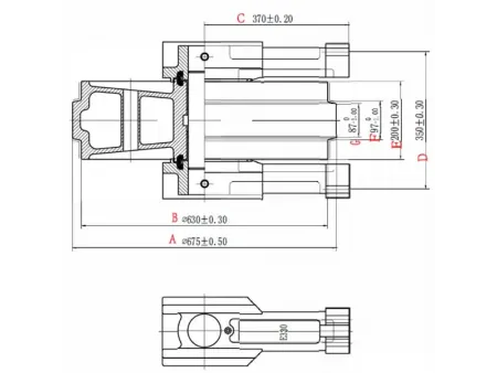 Roda guia para escavadeira Caterpillar E330