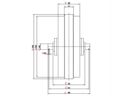 Roda guia para bulldozer Caterpillar D9