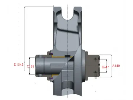 Roda-guia para escavadeira Hitachi EX2600