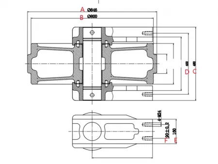 Roda-guia para escavadeira Volvo EC700