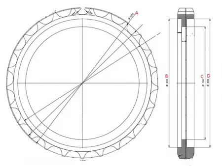 Roda motriz para escavadora Komatsu PC800