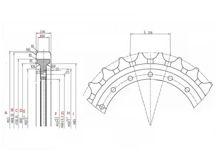 Roda motriz para escavadora Caterpillar E330