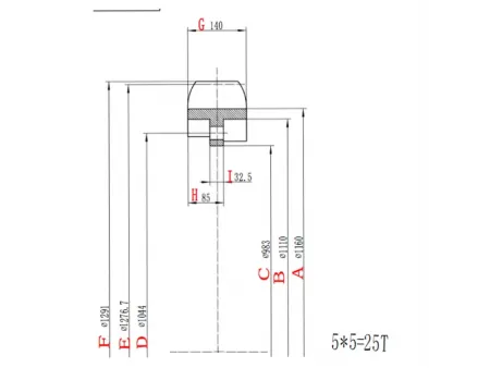 Segmento de roda motriz para escavadora Komatsu D475