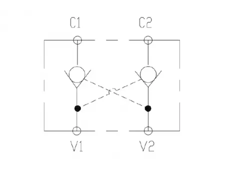 MPCA Válvula de retenção pilotada dupla (210 bar)