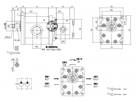 Bomba de engrenagem múltipla
