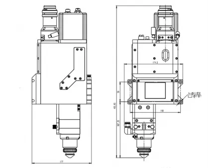 Cabeçote de corte com scanner a laser com foco automático (4kW)