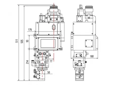 Cabeçote de soldagem a laser oscilante de eixo duplo de 15 kW (com faca de ar)
