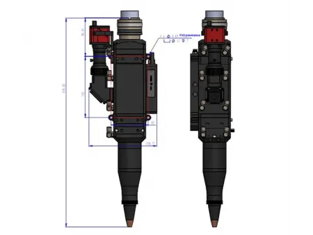 Cabeçote de soldagem a laser de 15 kW com monitoramento de temperatura